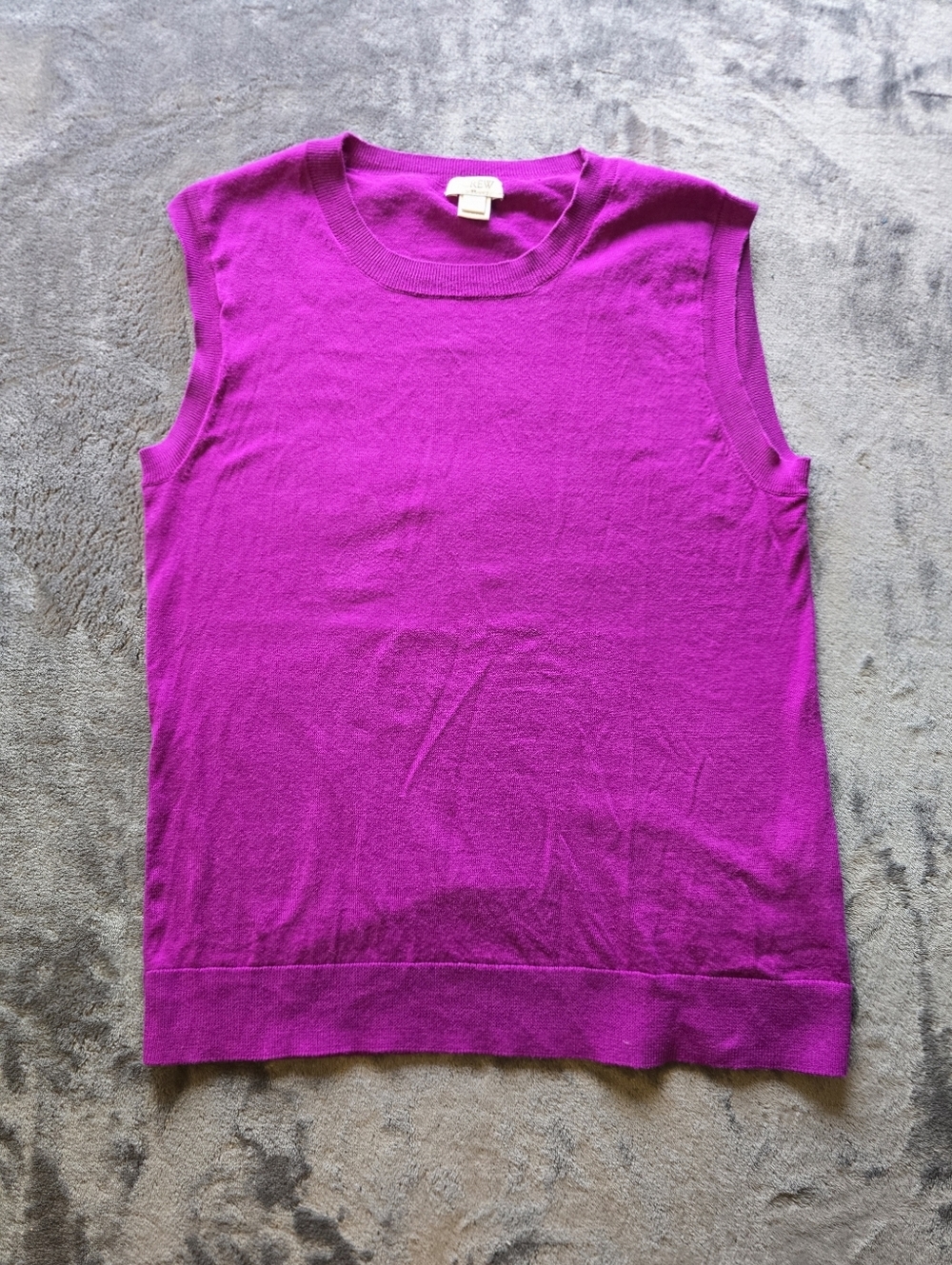 J.Crew Purple Knit 100% Cotton Tank Sizs Small - Picture 2 of 8